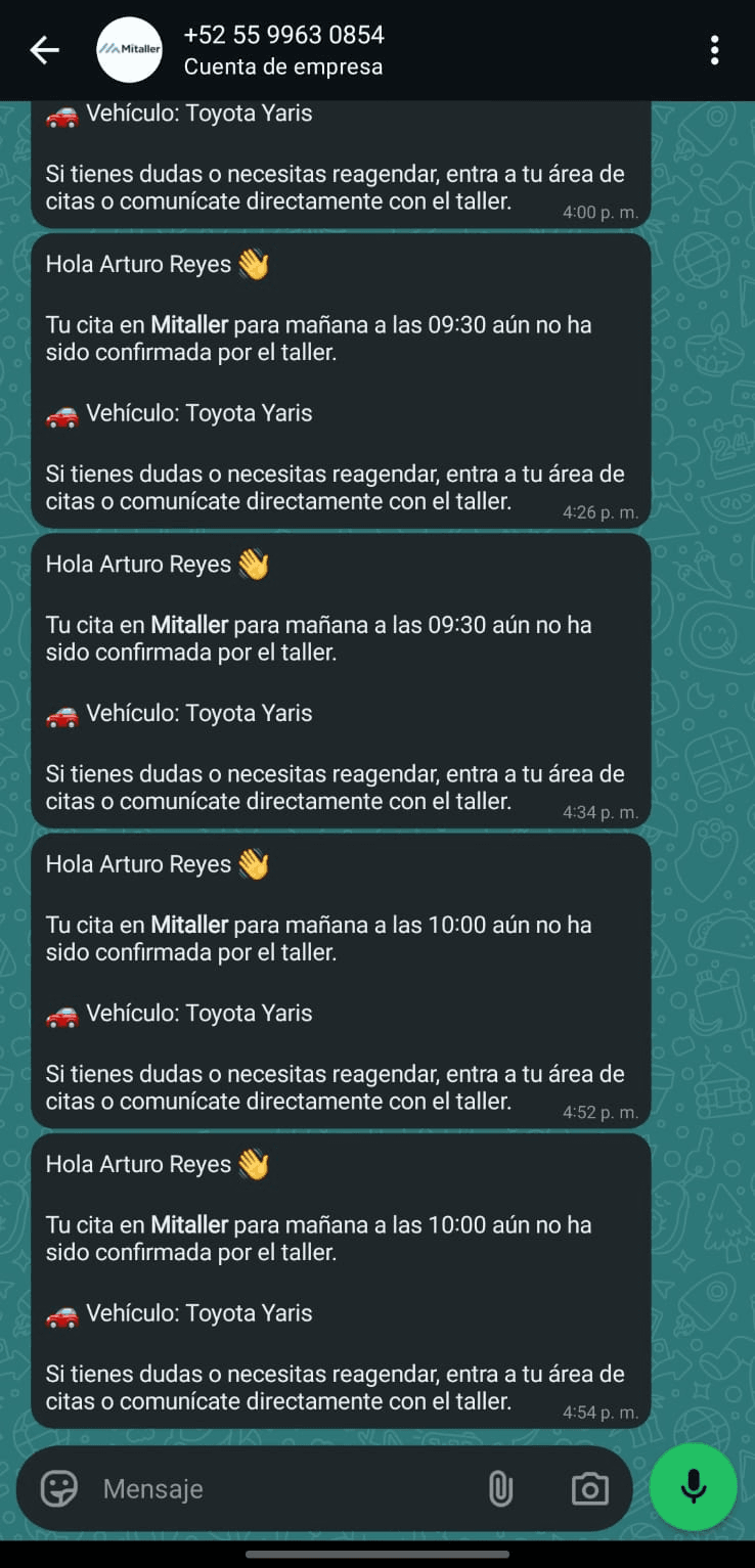 Recibe confirmación y recordatorios